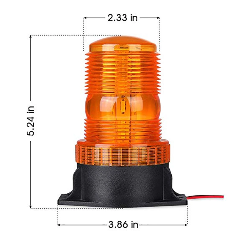 Amber Emergency Rooftop Hazard Warning Beacon Strobe Light