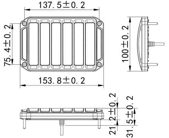 Senken Fire Truck Ambulance Perimeter Tail Direction LED Light