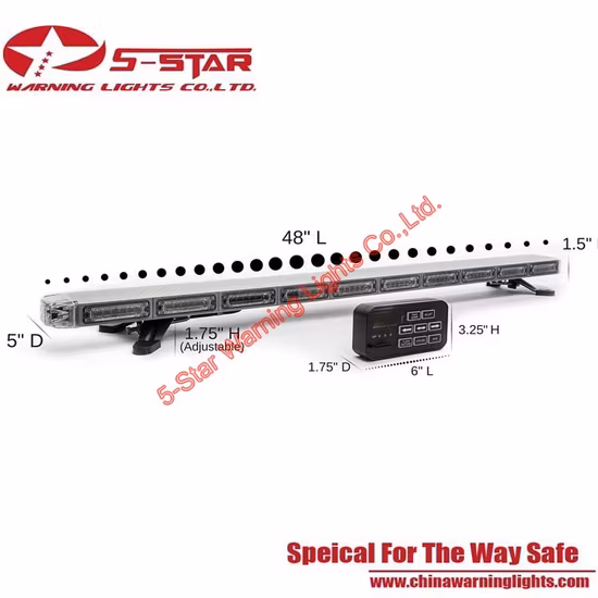 Boîtier Noir R65 3W Tubes Police LED Mini Barre Lumineuse